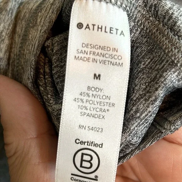 LOT Of 2 ATHLETA Women's Workout Sleeveless Tanks (Black & Grey) MEDIUM - Picture 8 of 12